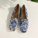 Stubbs & Wootton Blue & White Loafers size 10.5