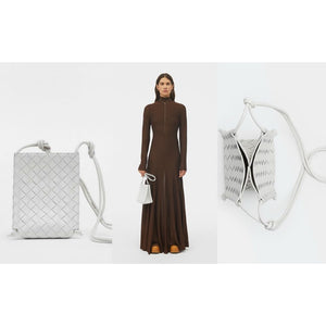 Bottega Veneta White “The Mini Knot” Bag