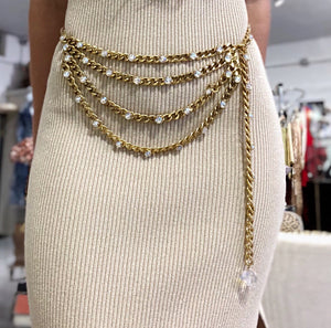 Chanel Vintage Crystal Chain Belt – Dina C's Fab and Funky