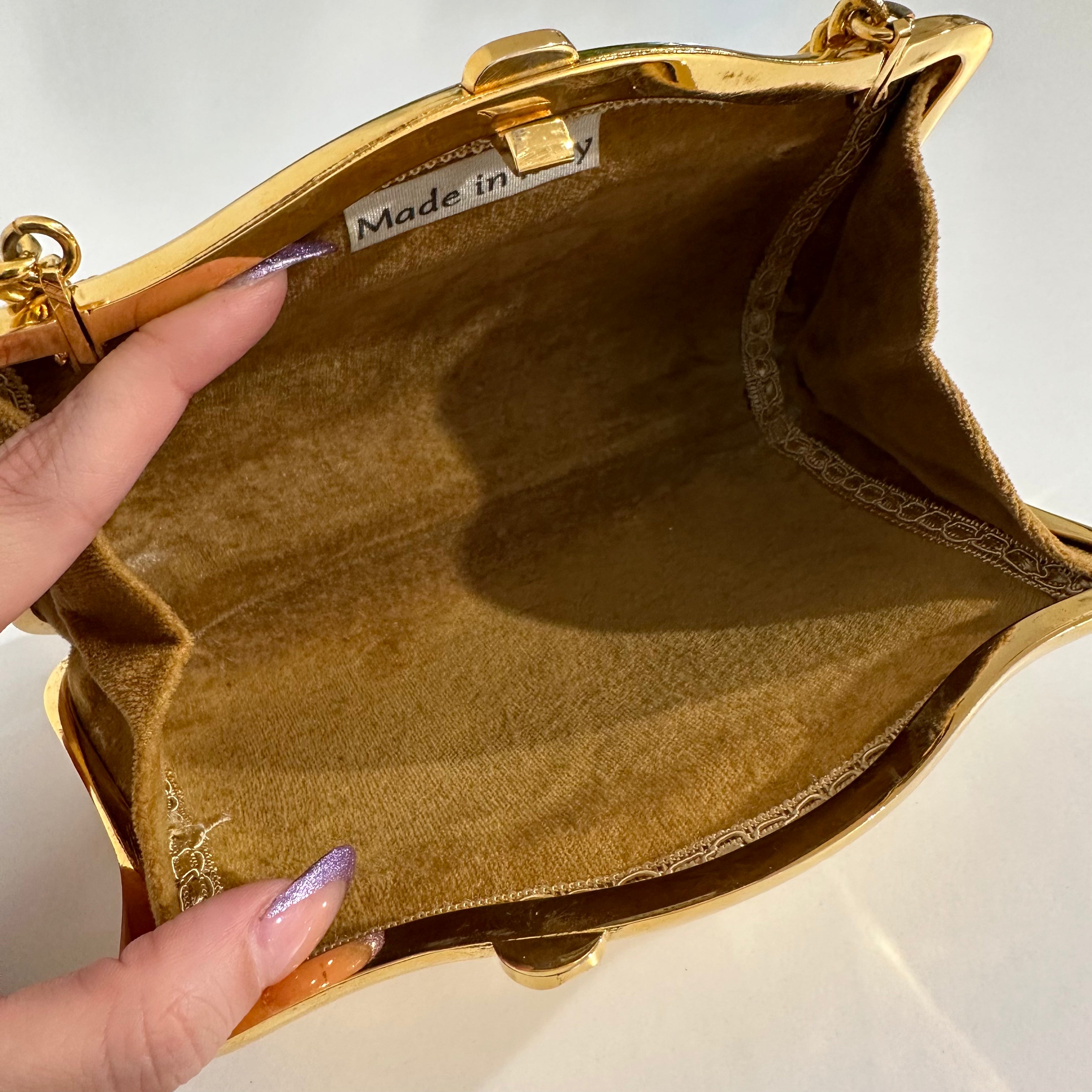 Vintage Gold Metal Clutch