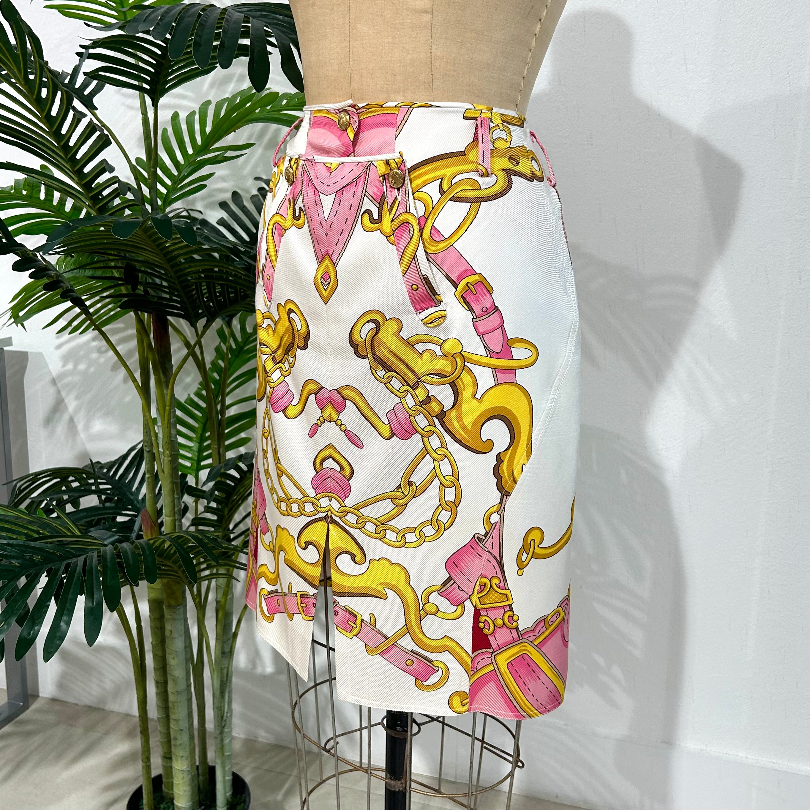Dior S/S 2000 Pink Saddle Print Skirt