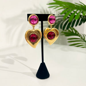 YSL Vintage Heart Earrings