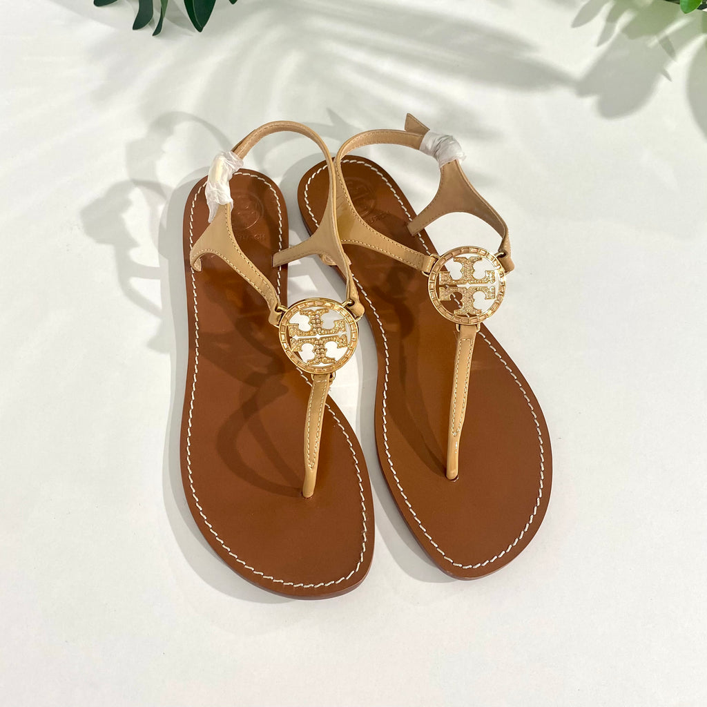Tory Burch Nude Patent Violet Sandals