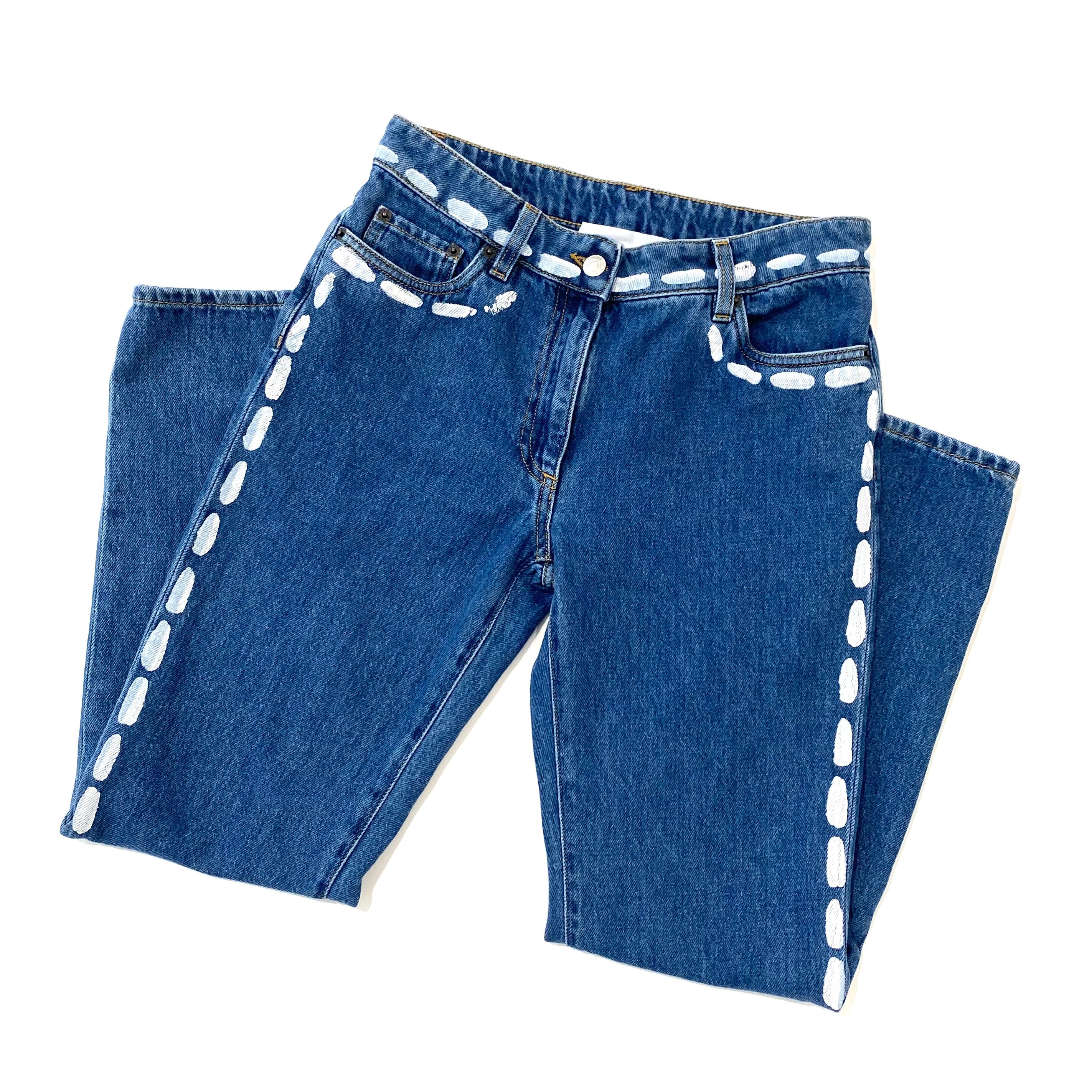trompe l'oeil patchwork denim oversized jeans – 10corsocomo