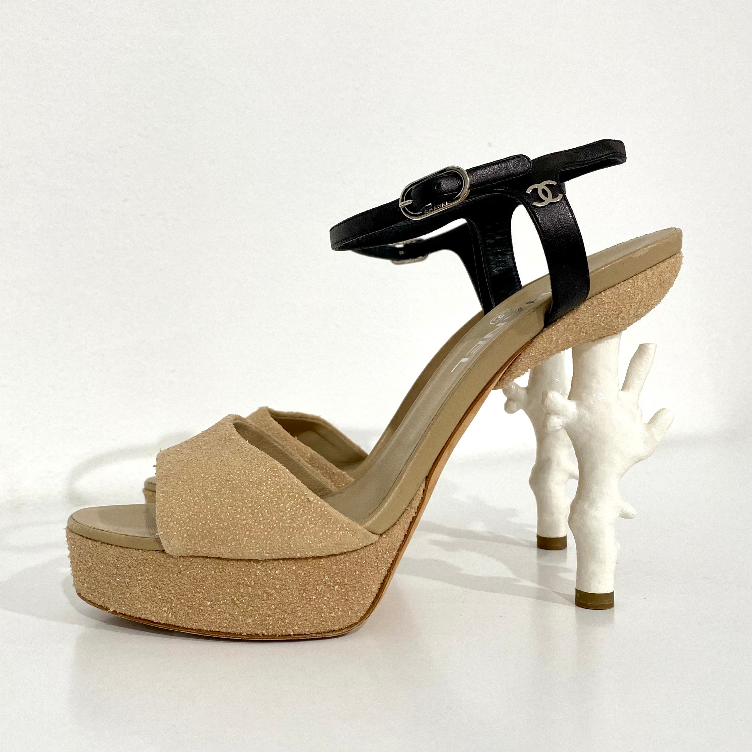 Chanel Sand & Coral Heels – Dina C's Fab and Funky Consignment Boutique