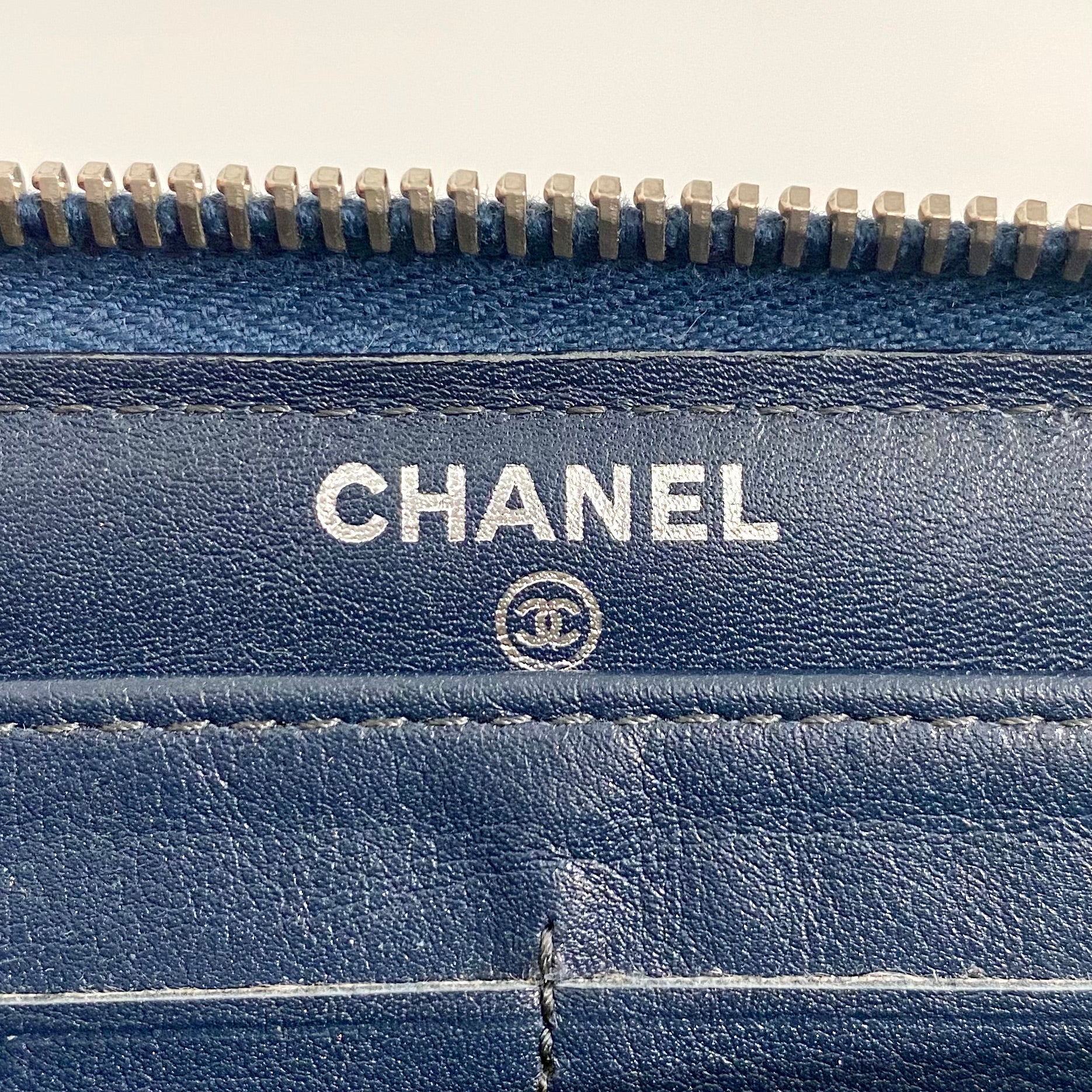 Chanel Blue Patent Wallet