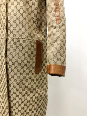 Gucci Vintage Monogram and Leather Coat – Dina C's Fab and Funky  Consignment Boutique