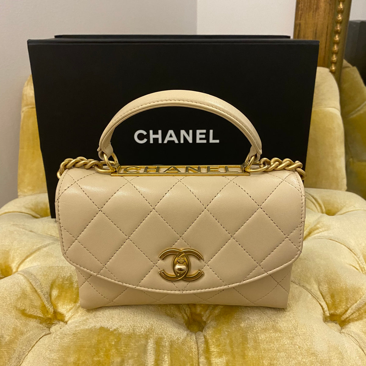 Chanel Trendy CC Small Light Beige Lambskin Gold Hardware – Coco Approved  Studio