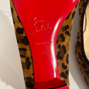 Christian louboutin 2025 leopard flats