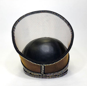 Kokin Vintage Leather Mesh Column Hat