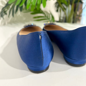 Manolo Blahnik Blue Hangisi Flats