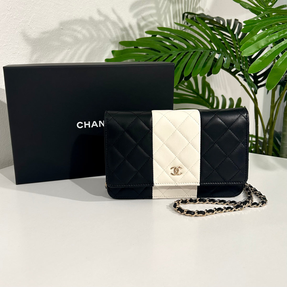 Unboxing preloved CHANEL Trendy Wallet on Chain WOC Dark Pink