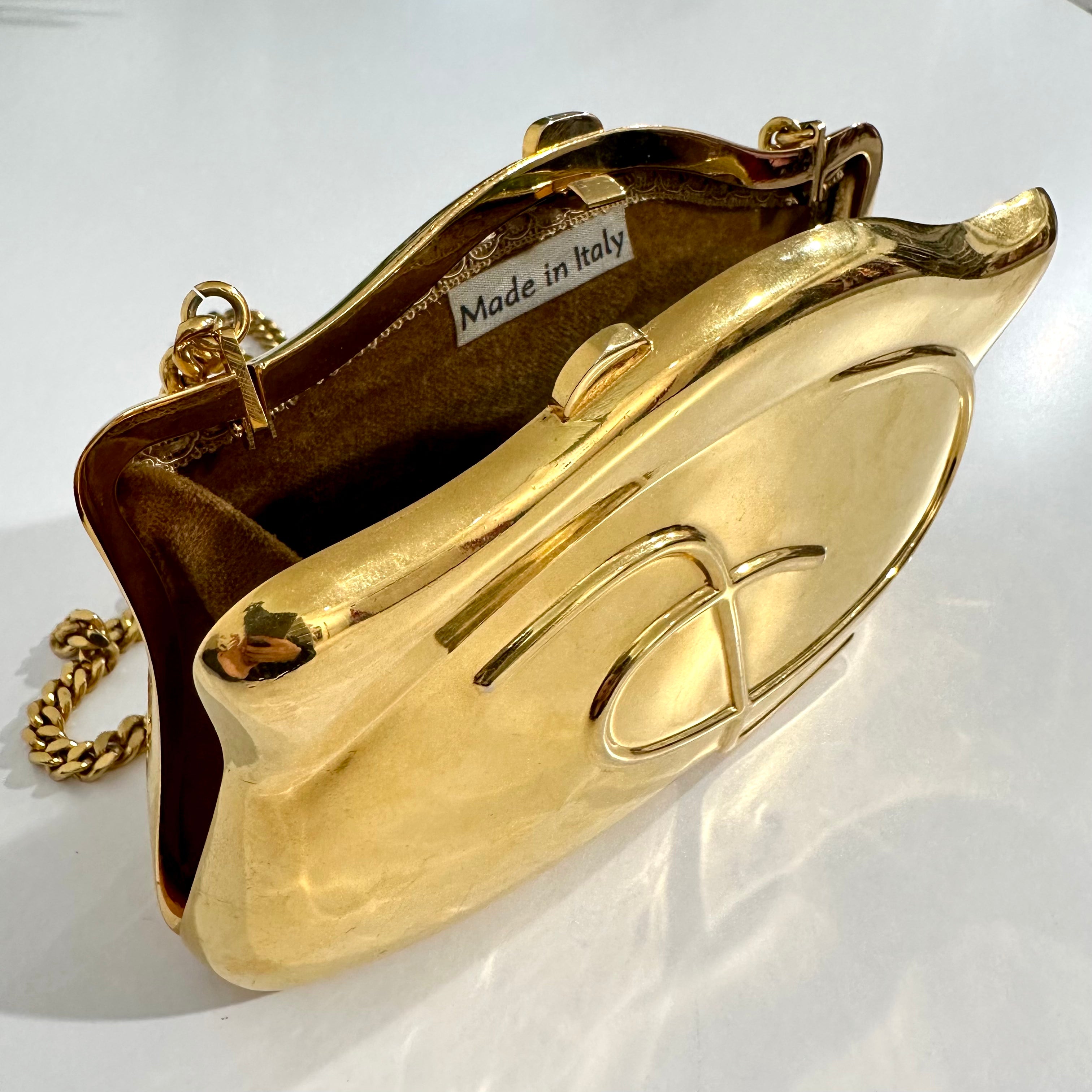 Vintage Gold Metal Clutch