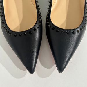 Christian Louboutin Black Spiked Anjalina Flats size 41