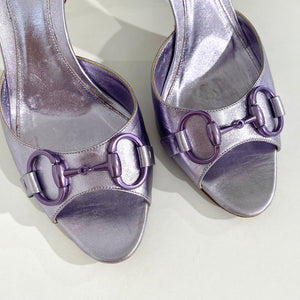 Gucci Metallic Lavender Heels