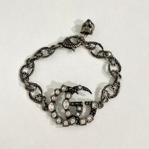 Gucci Crystal & Silver GG Bracelet