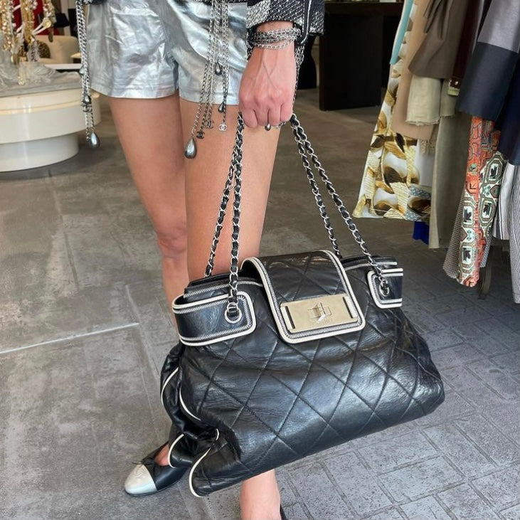 Chanel Black Quilted Tote