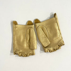 Chanel Gold Fingerless Gloves