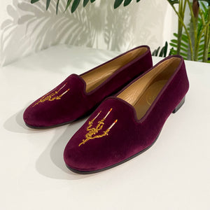Stubbs & Wootton Velvet Candle Loafers size 10
