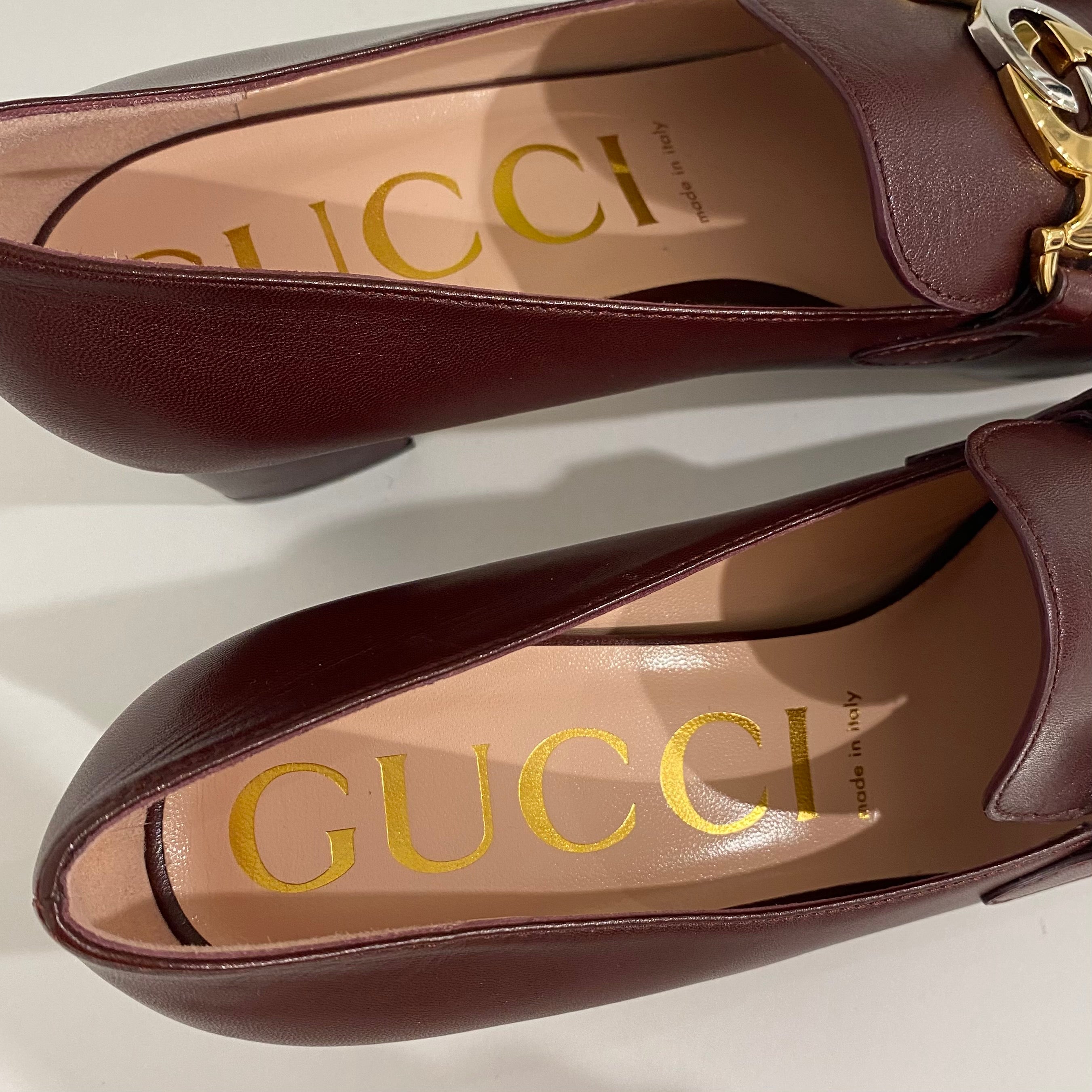 Gucci Unworn Burgundy Zumi Loafer