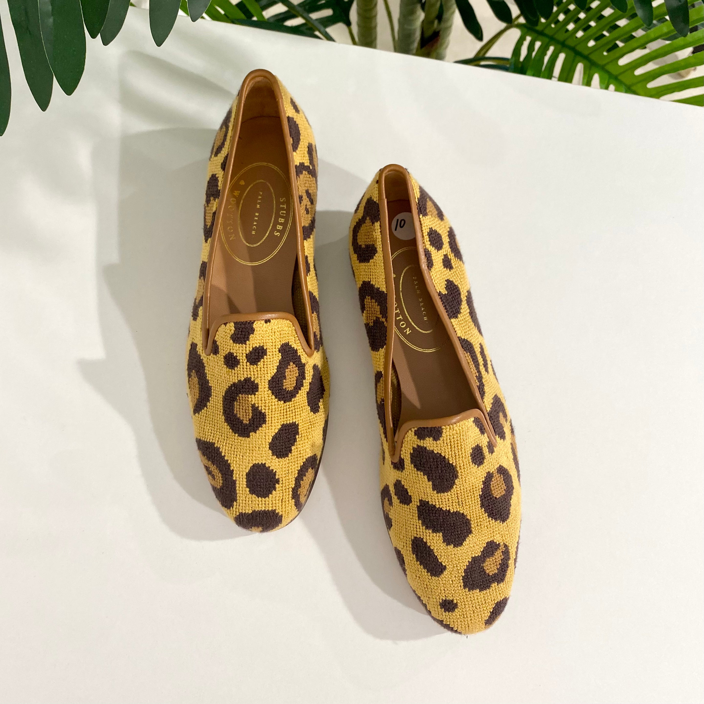 Stubbs & Wootton Leopard Loafers size 10