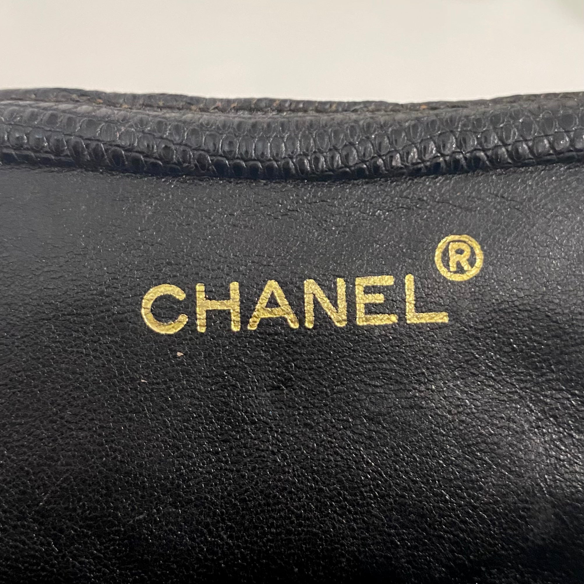 Chanel Vintage Black Leather Bag