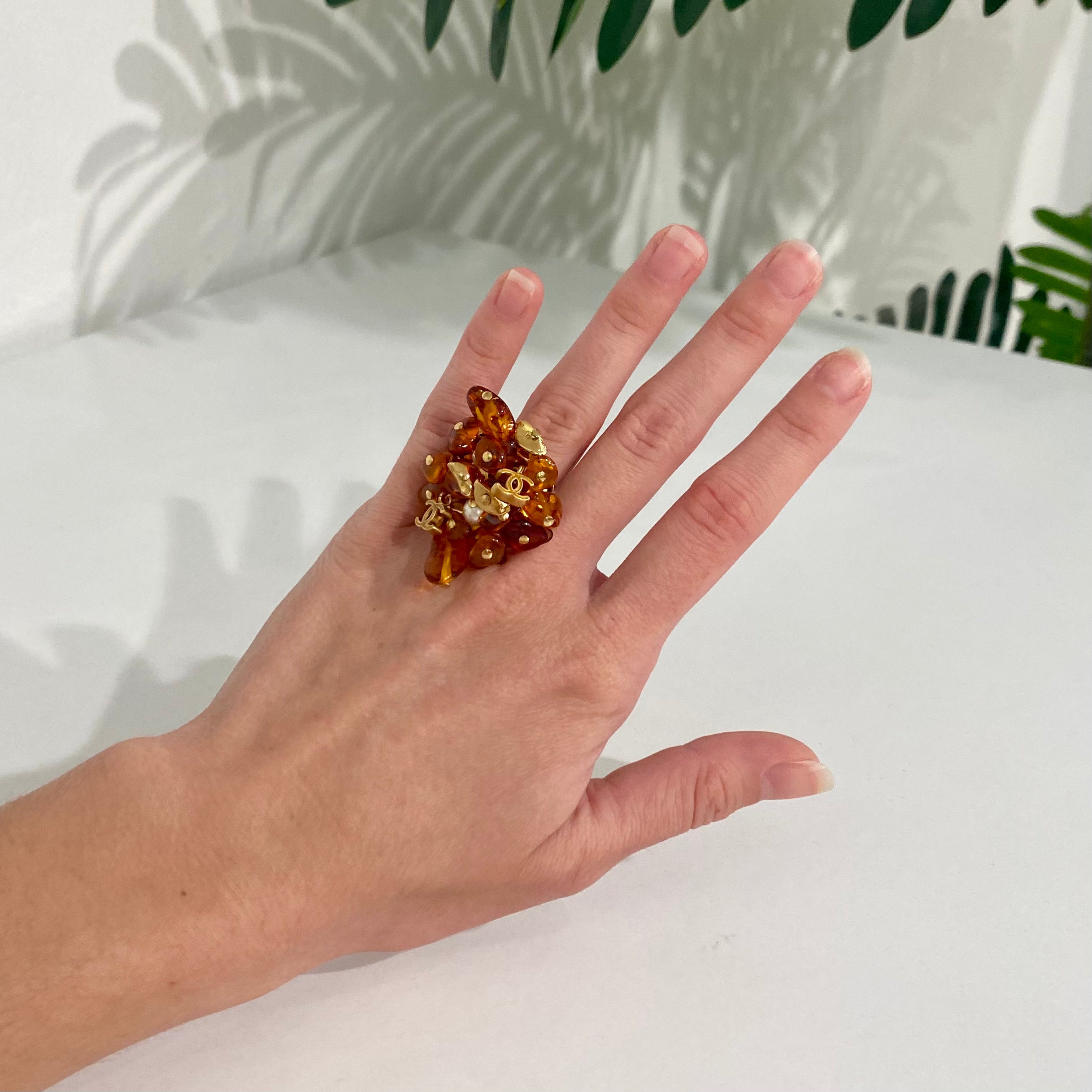 Chanel Amber Cluster Ring