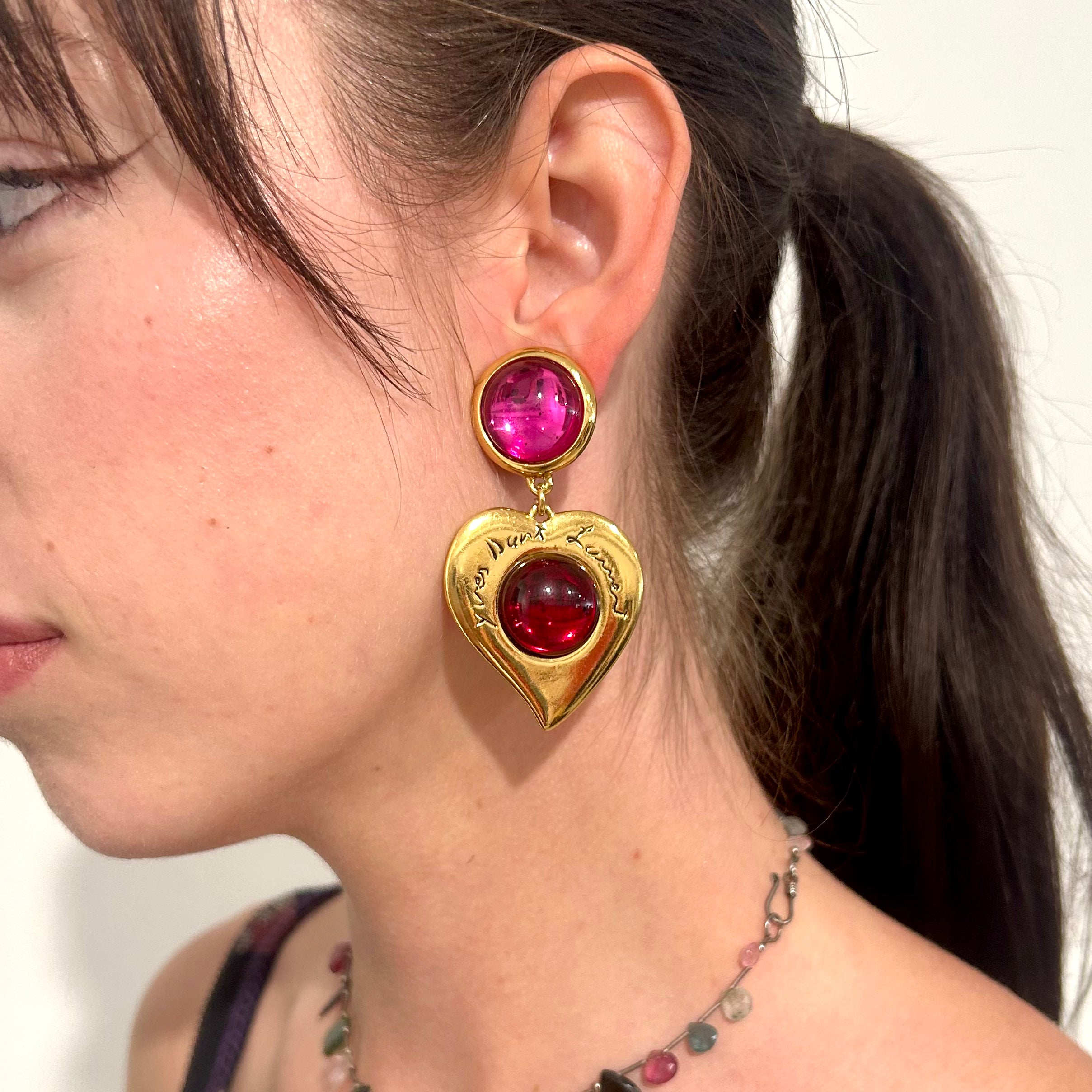 YSL Vintage Heart Earrings – Dina C's Fab and Funky Consignment