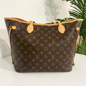 Louis Vuitton Neverfull Monogram Giant (Without Pouch) MM Lilac/Yellow  Lining in Coated Canvas with Gold-tone - US