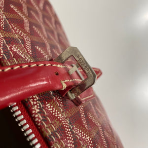 Goyard Red Goyardine Canvas Leather Croisiere 35cm Duffle Bag For