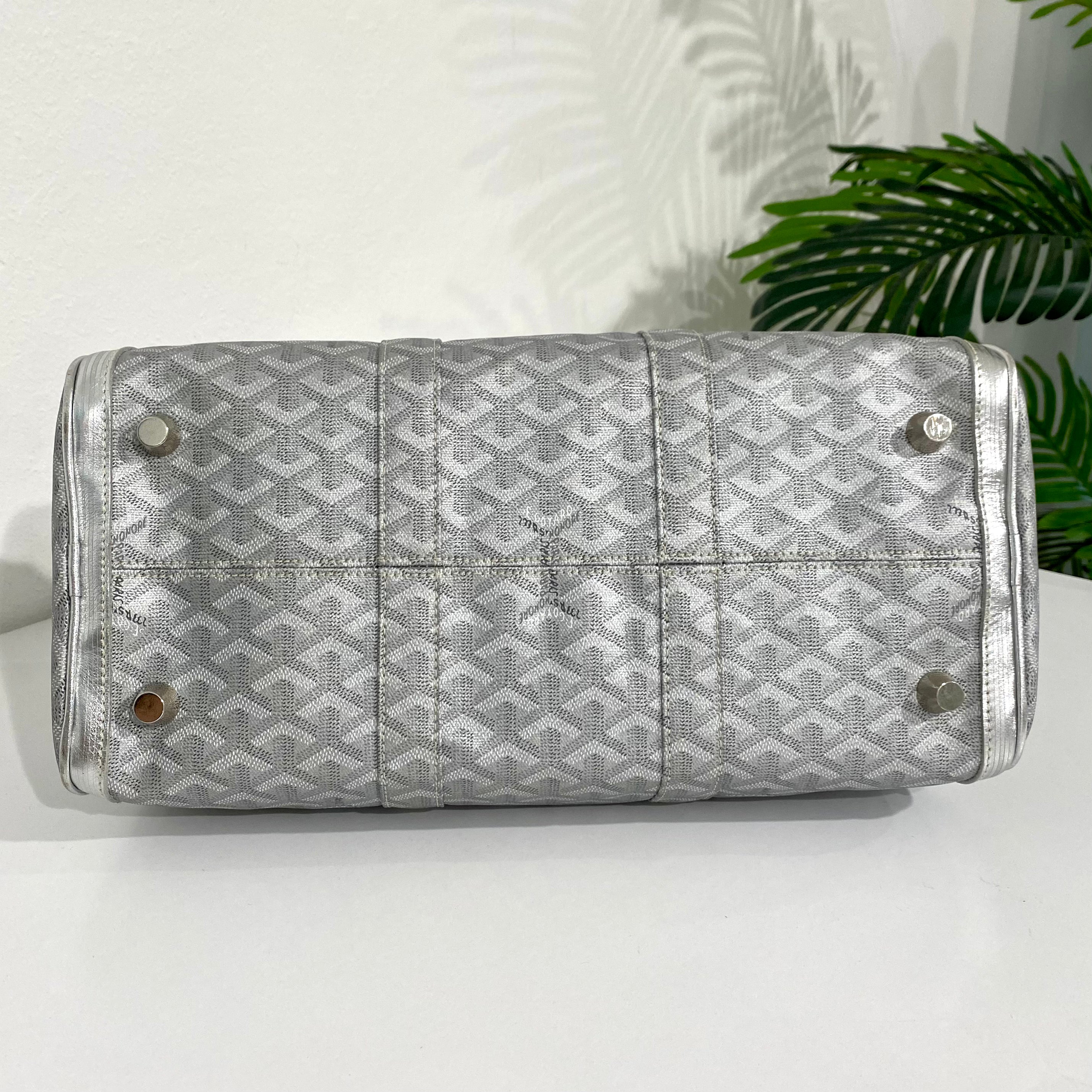 Goyard Croisere Metallic Silver Leather Duffle Bag by Goyard (Co.) on artnet