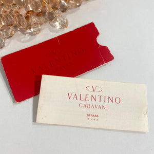 Valentino Peach Crystal Mini Croissant Evening Bag