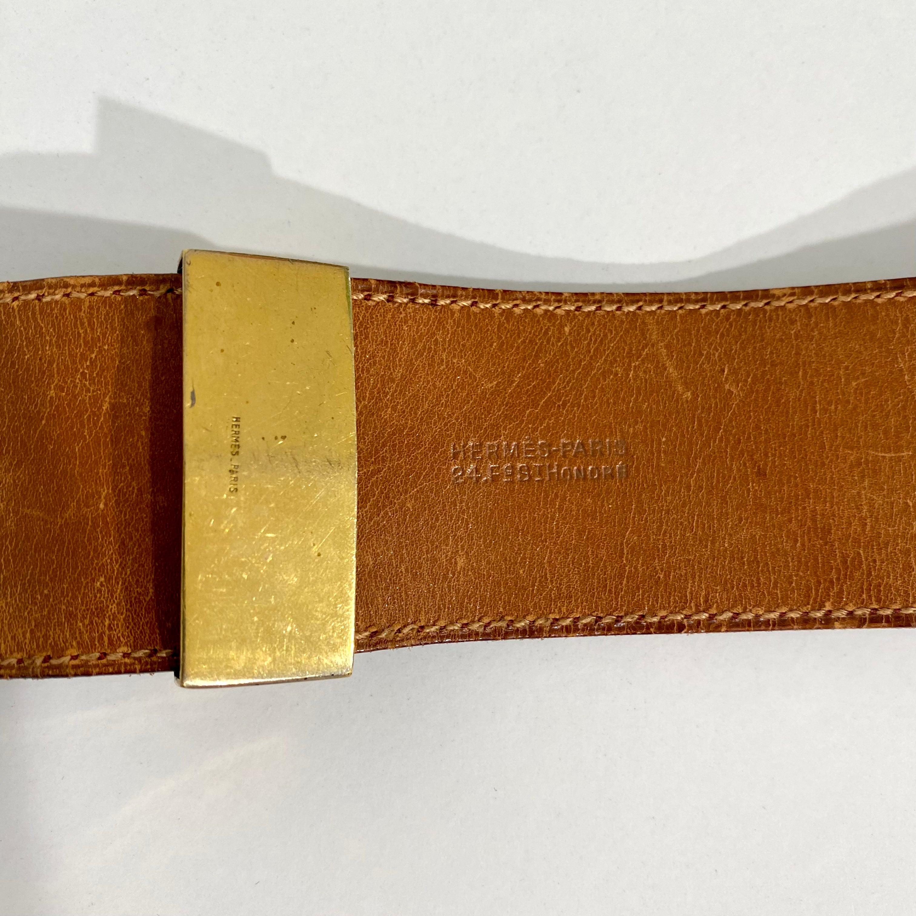 HERMÈS 1991 Collier de Chien CDC Médor Vintage Belt Red GHW W/Box