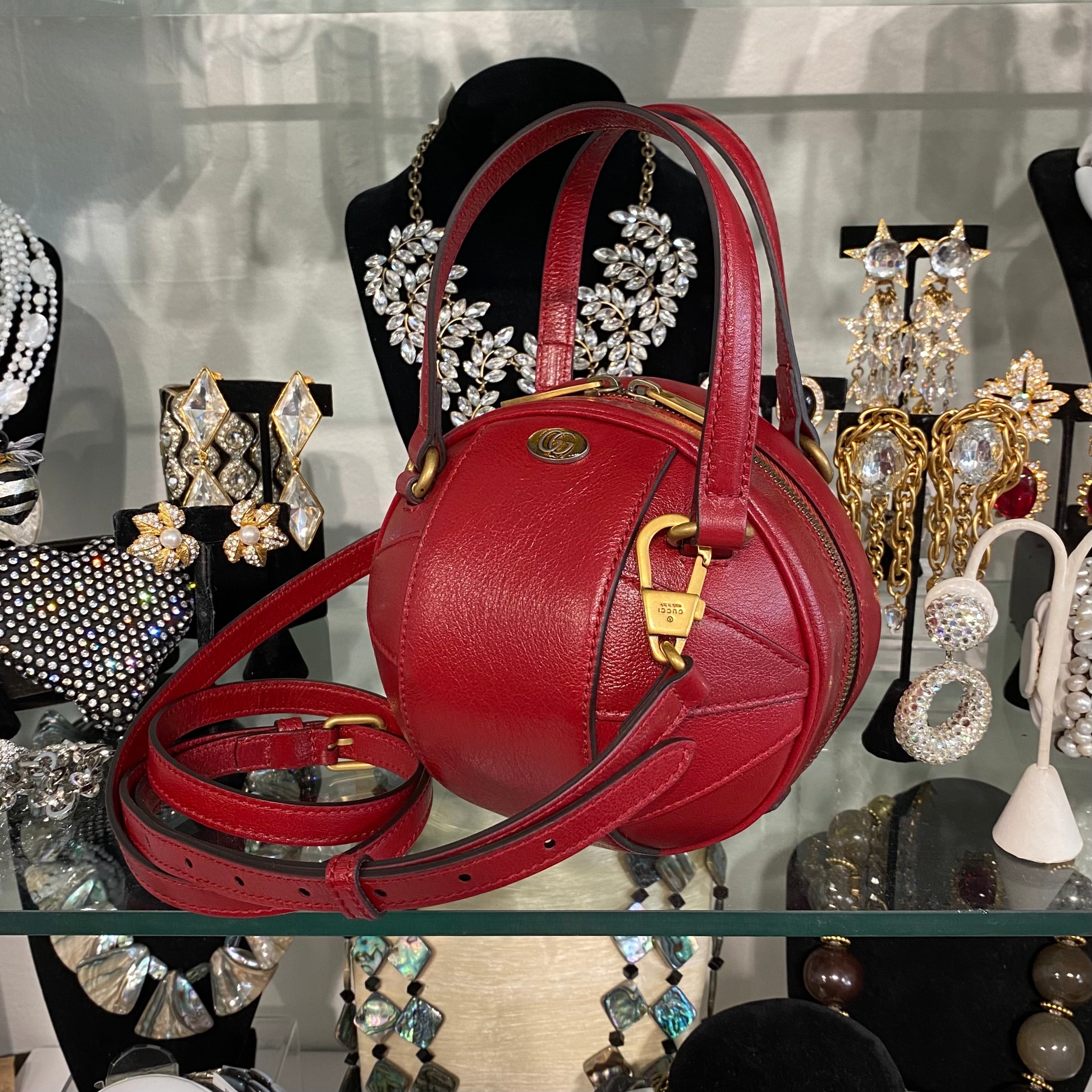 Gucci Red Mini Tifosa Ball Bag – Dina C's Fab and Funky
