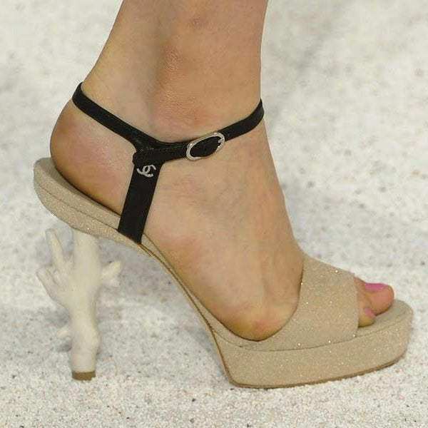 Chanel Sand & Coral Heels