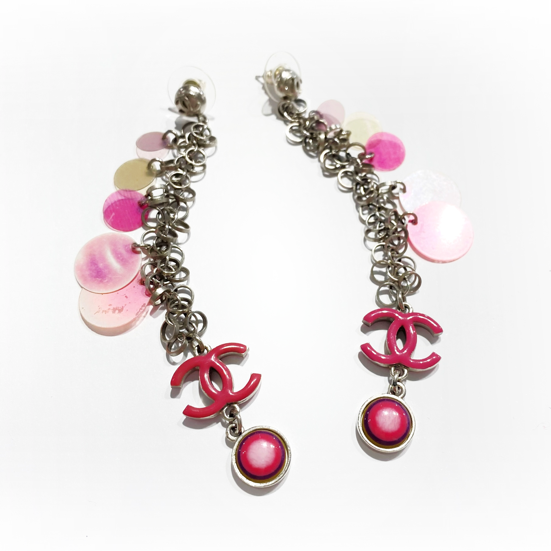 Chanel Pink Crystal Embellished Earrings - BOPF