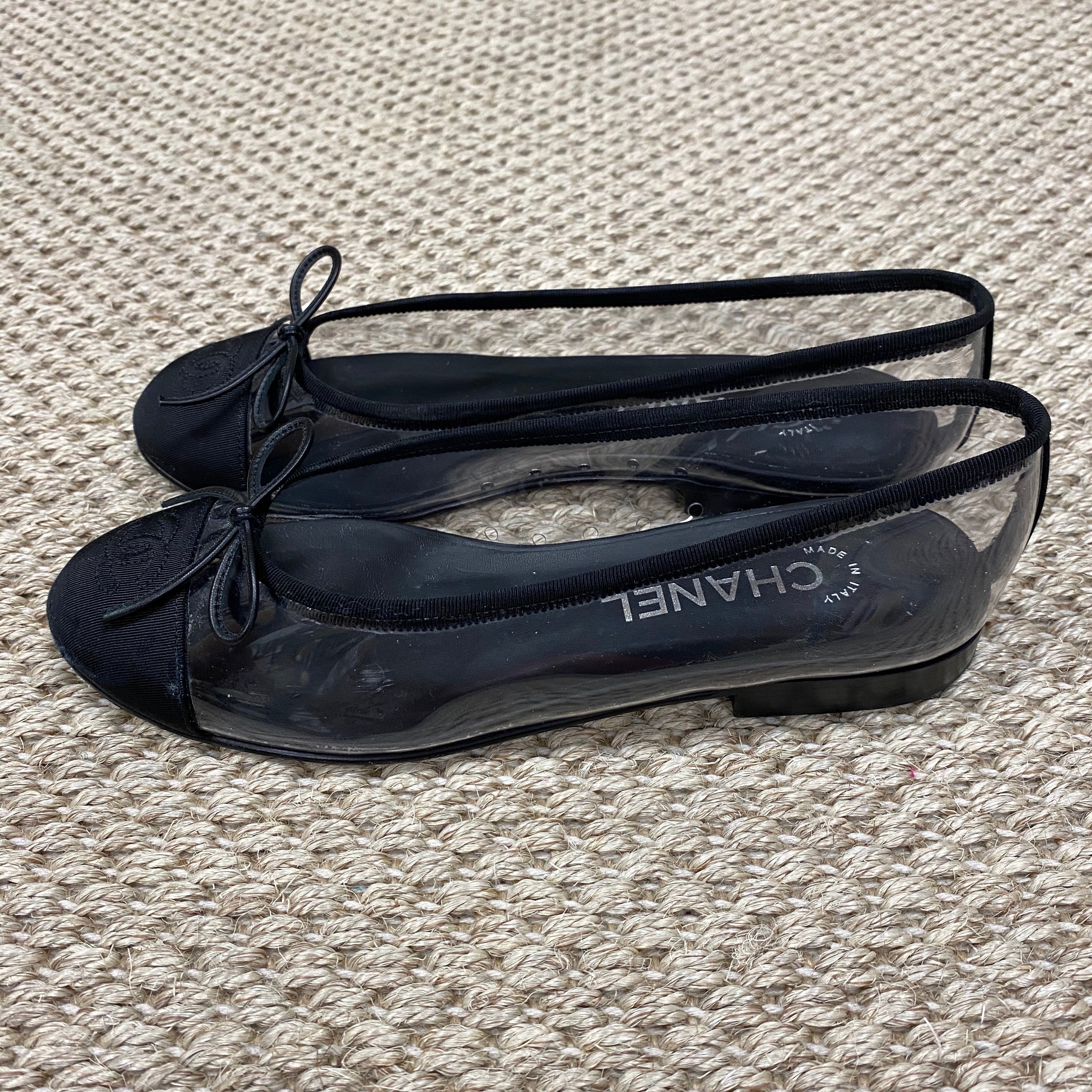 Chanel Clear PVC Ballet Flats – Dina C's Fab and Funky Consignment
