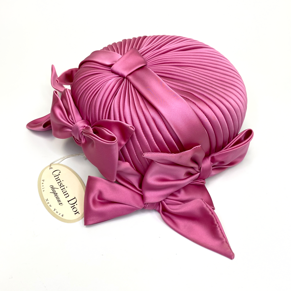 Christian Dior Vintage Pink Bow Hat