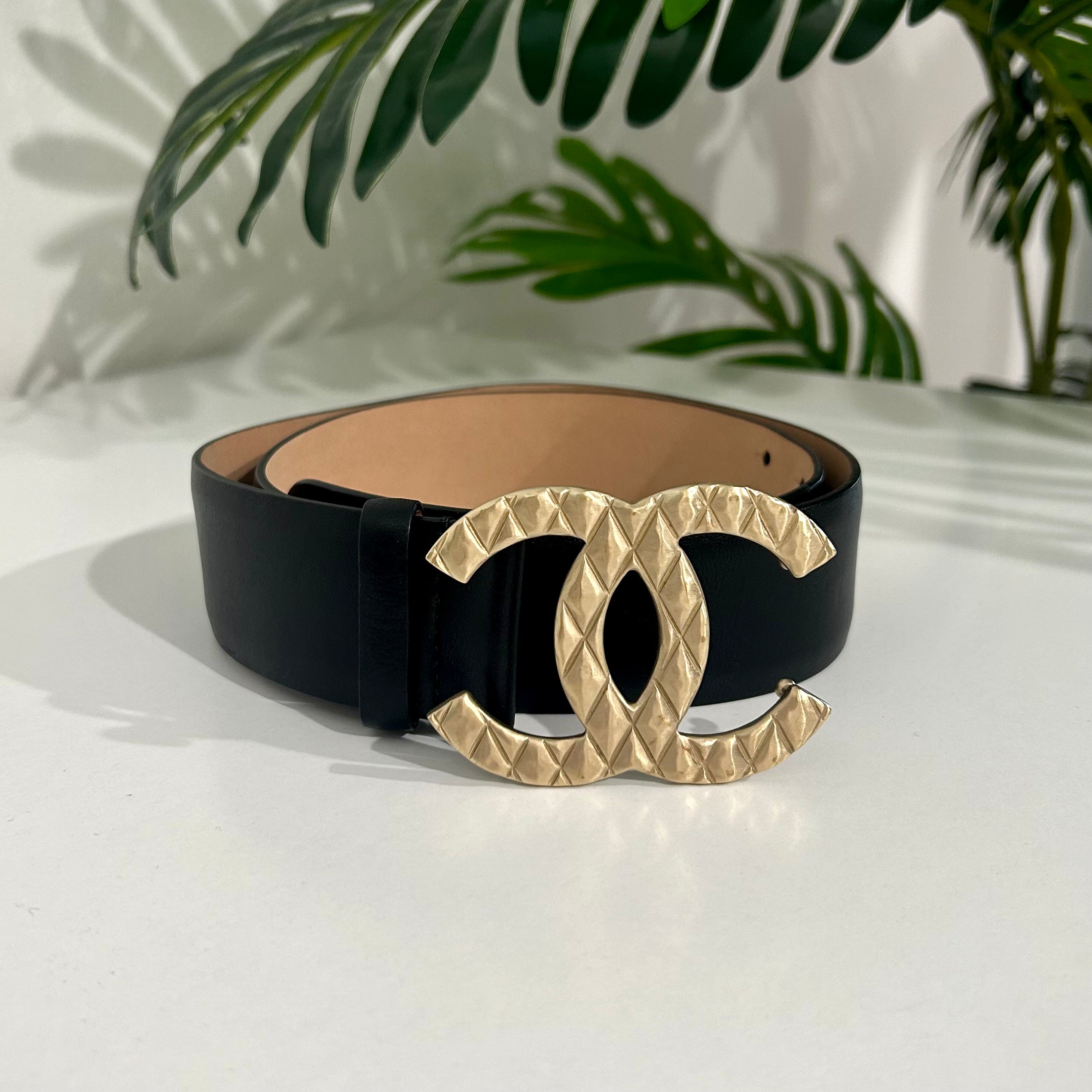 Chanel Black Leather Quilted CC Belt Dina C s Fab and Funky