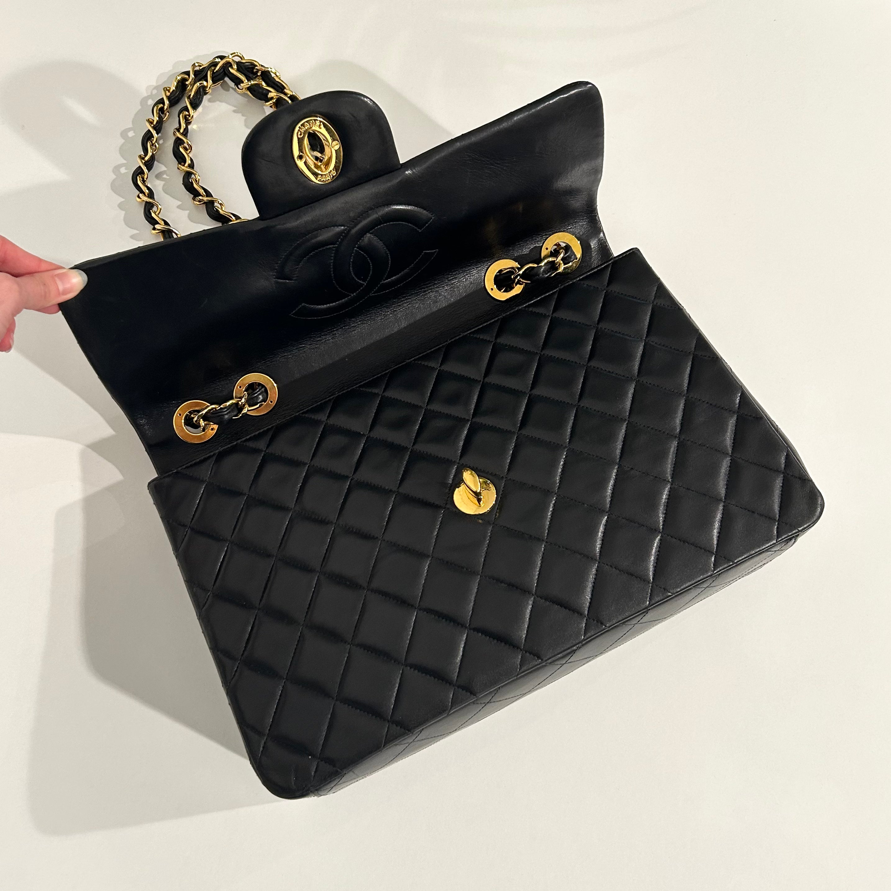 Chanel Vintage Black Maxi Jumbo Flap Bag