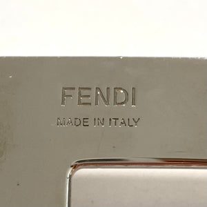 Fendi FF Silver & White Belt