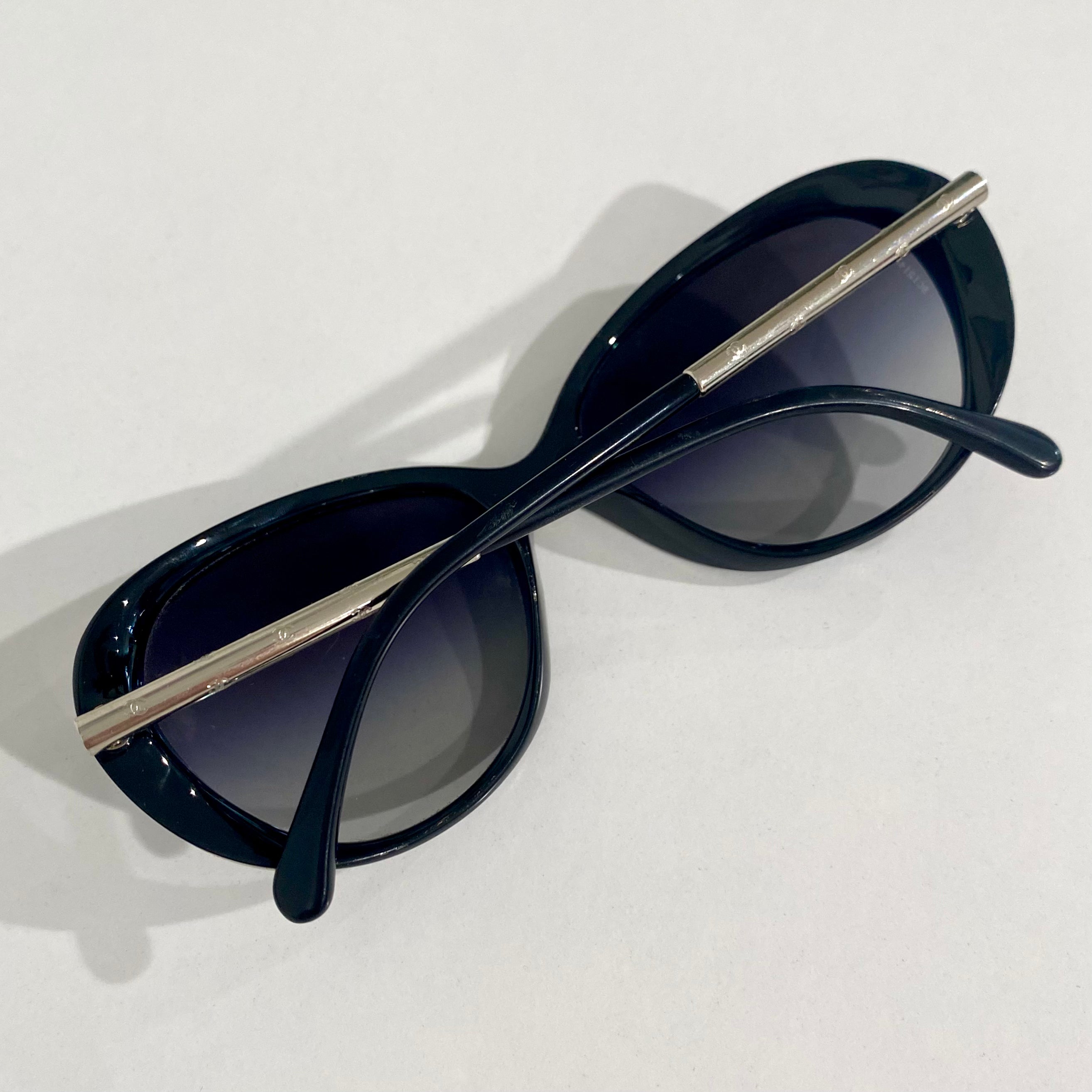 Chanel Black & Silver CC Sunglasses