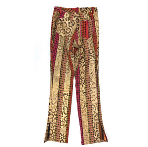 John Galliano Cow Hide Embroidered Pants