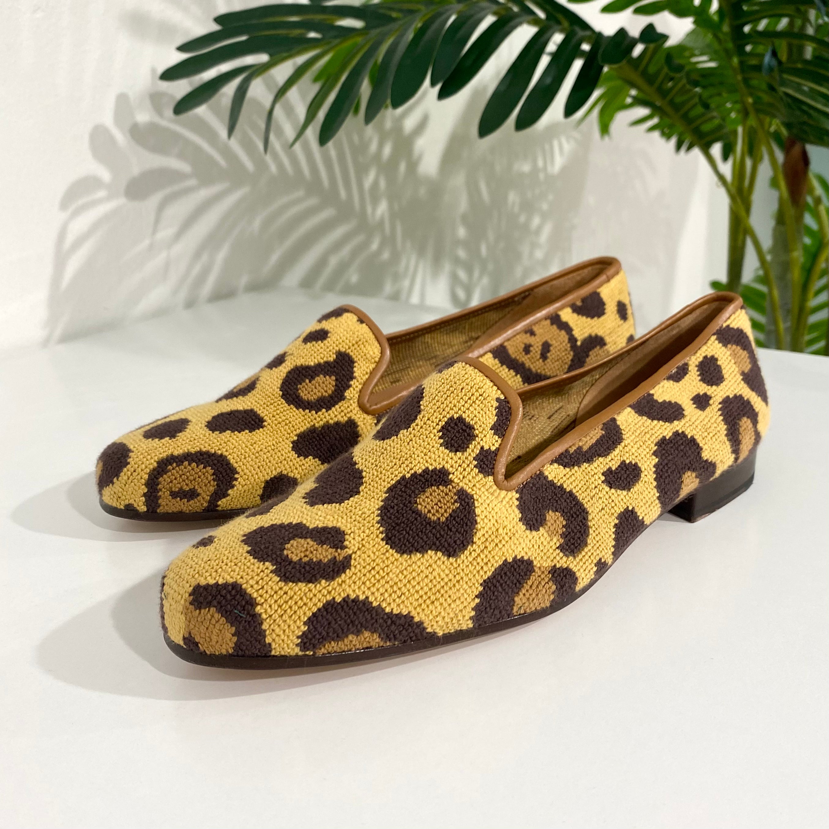 Stubbs & Wootton Leopard Loafers size 10
