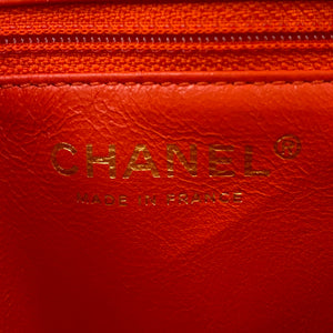 Chanel Red and White Tweed Bag