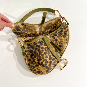 Dior saddle 2025 bag leopard