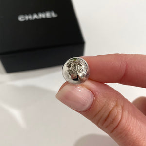 Chanel Silver Ball Earrings