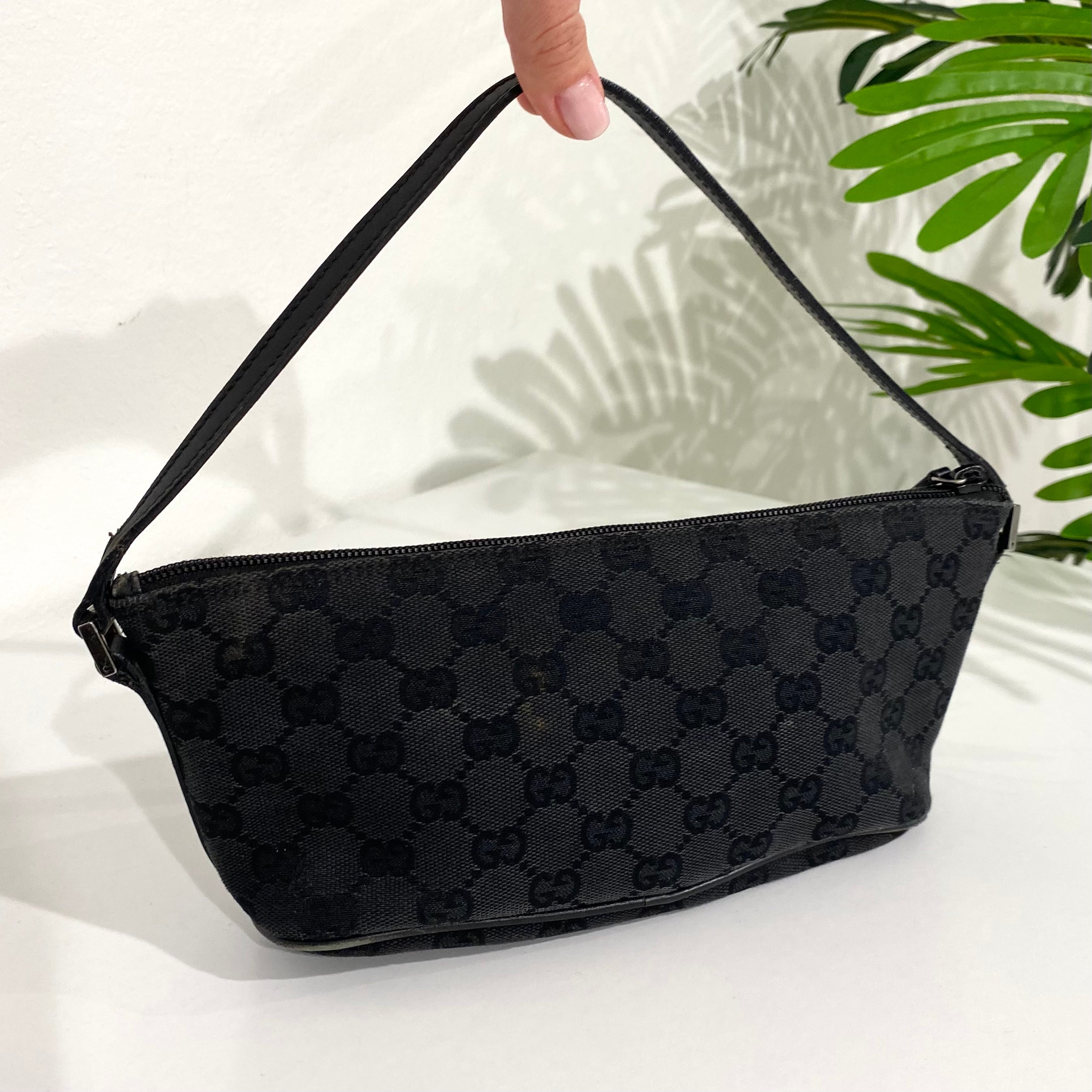 Gucci Black Monogram Mini Bag