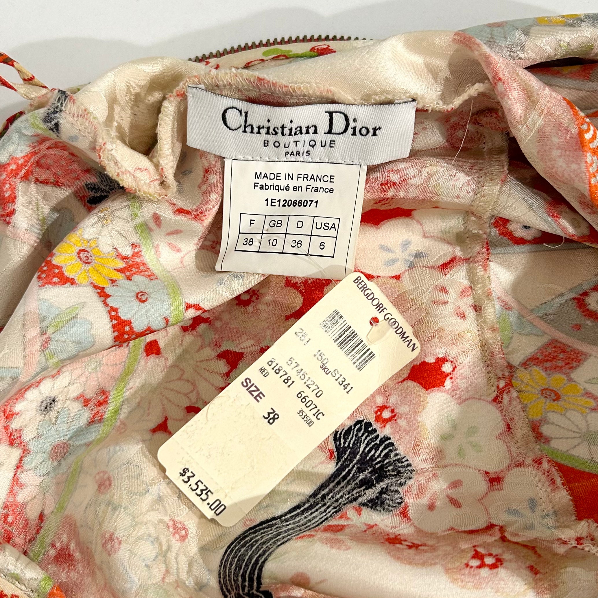 Dior by Galliano 2001 Chinoiserie Print Gown