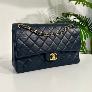 Chanel Vintage Navy Medium Double Flap Bag